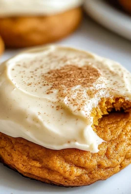 Pumpkin Cookies with Cream Cheese Frosting