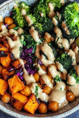 Roasted Veggie & Chickpea Bowls with Maple Dijon Tahini Dressing