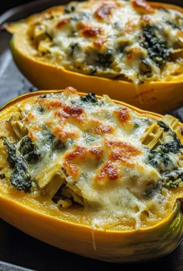 Spinach and Artichoke Stuffed Spaghetti Squash