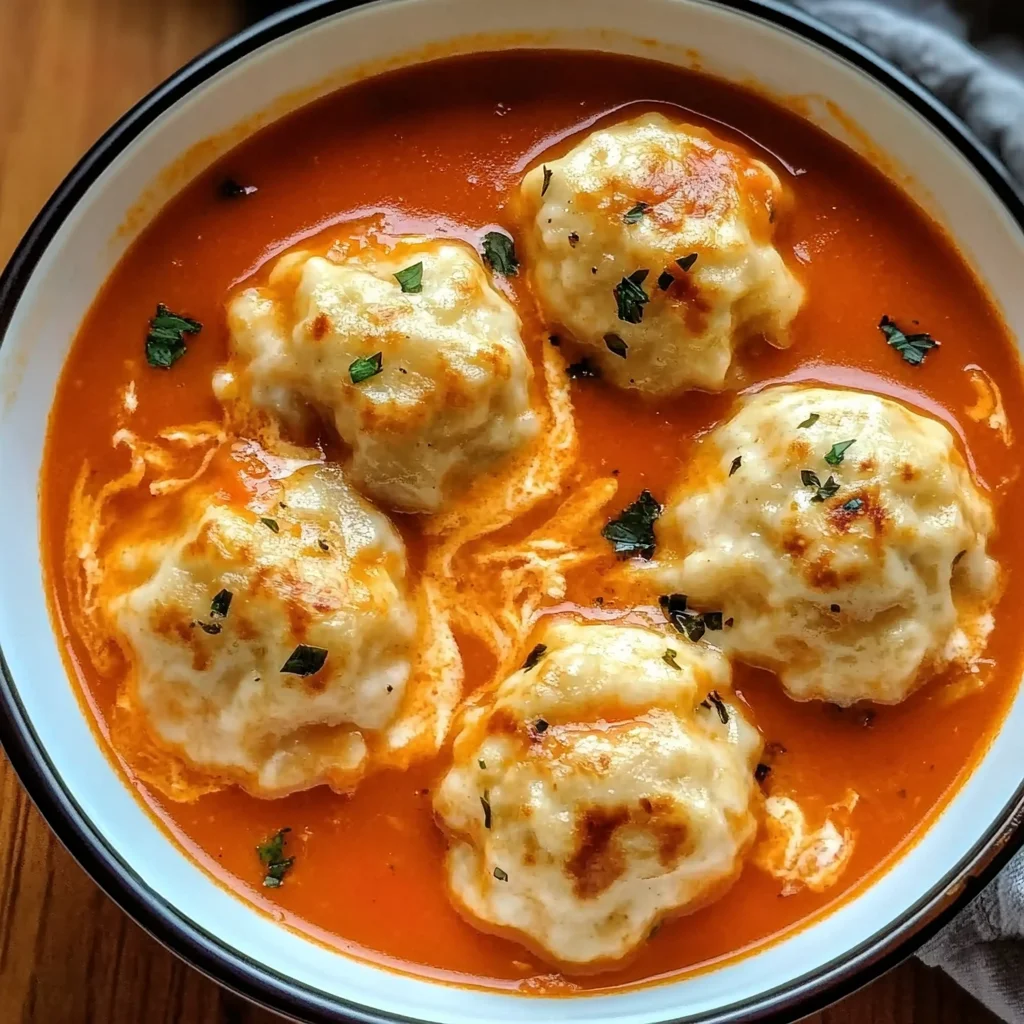 Tomato Dumpling Soup