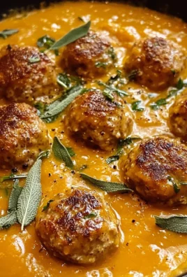 Turkey Meatballs in Pumpkin Sage Sauce