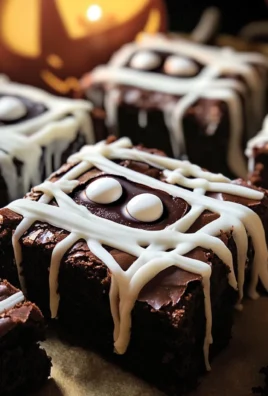 spooky mummy brownies