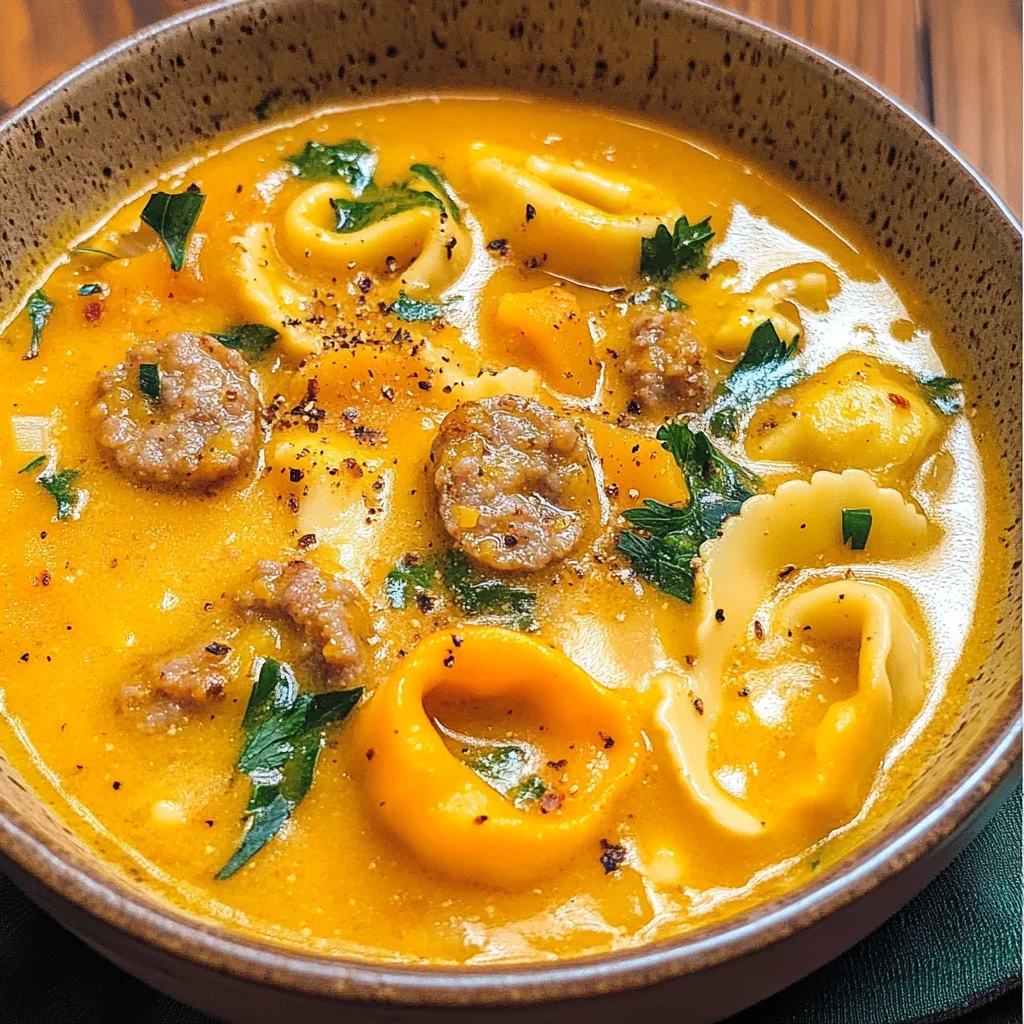 Butternut Squash Sausage Tortellini Soup Recipe