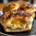 Cheddar Turkey Bacon Egg Biscuit Bombs