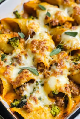 Cheesy Pumpkin and Spicy Sausage Stuffed Shells