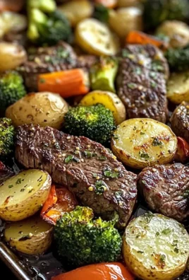 Garlic Butter Steak & Veggies Sheet Pan Recipe