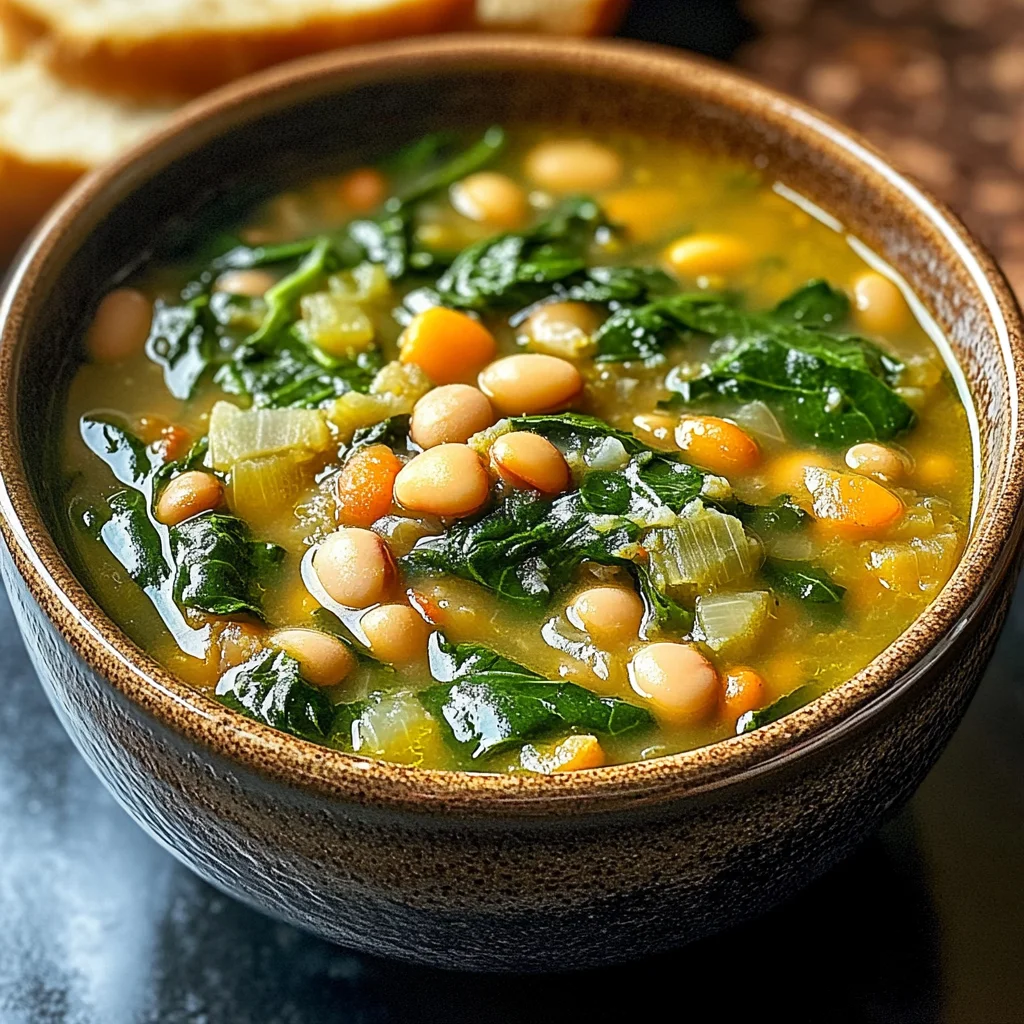 Spinach, Lentil, and Butter Bean Soup
