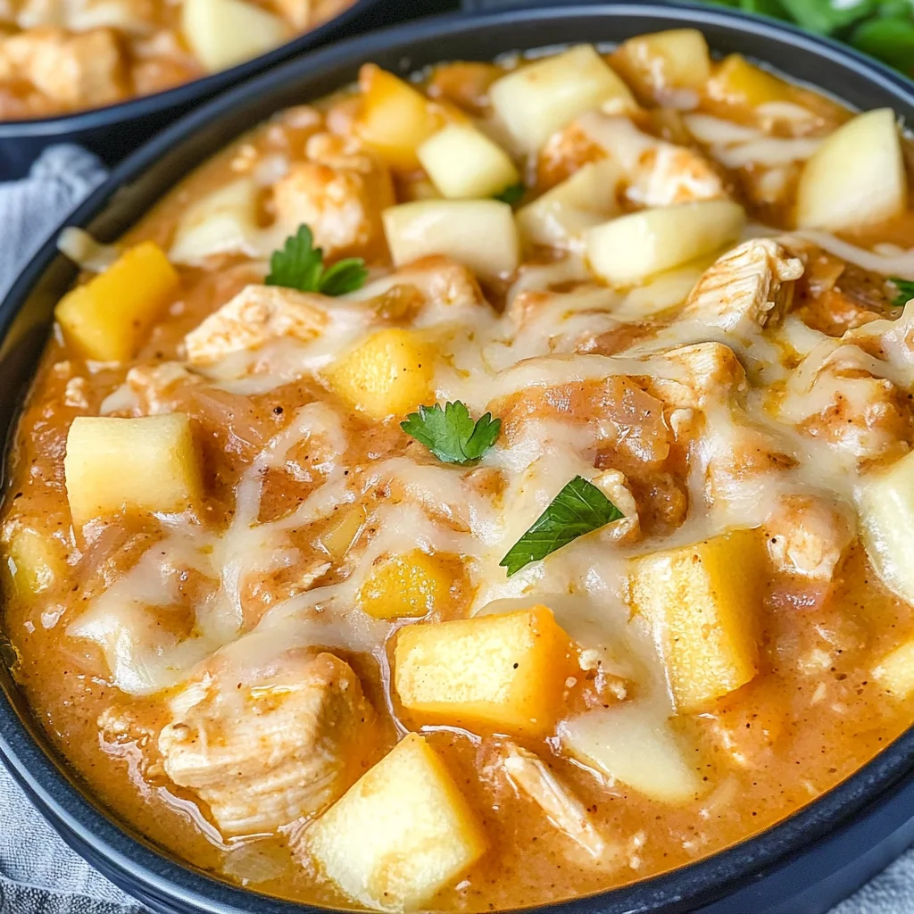 White Cheddar & Apple Chicken Chili